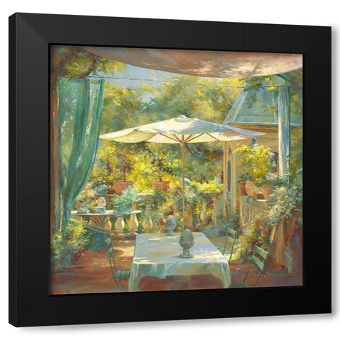 Bon vivre a Lourmarin Black Modern Wood Framed Art Print by Messely, Johan