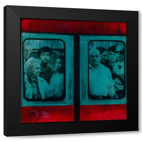 One Way Black Modern Wood Framed Art Print by Streicher, Tibo