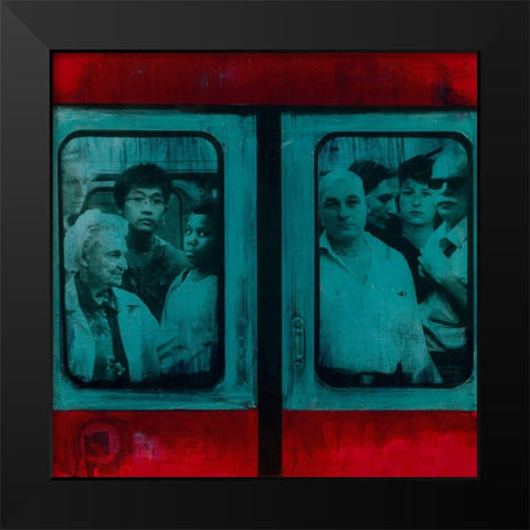 One Way Black Modern Wood Framed Art Print by Streicher, Tibo