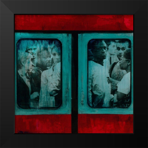 This Way Black Modern Wood Framed Art Print by Streicher, Tibo