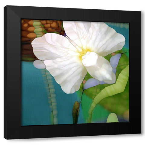Filigrane Welt Black Modern Wood Framed Art Print with Double Matting by Schmidt, Renate M.