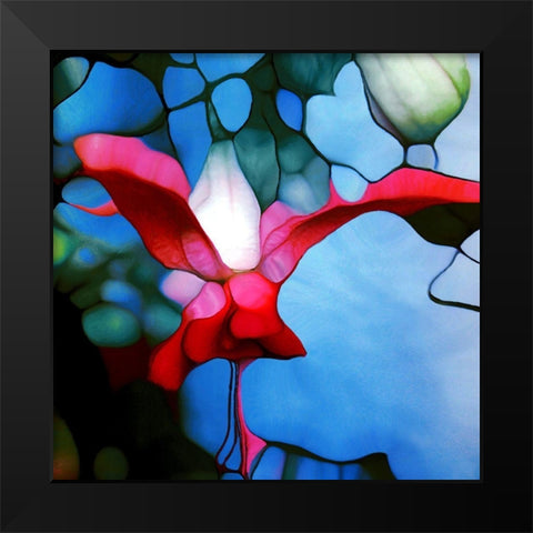 Blutenzauber Black Modern Wood Framed Art Print by Schmidt, Renate M.