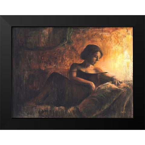 Felice Black Modern Wood Framed Art Print by van den Bogerd, Escha
