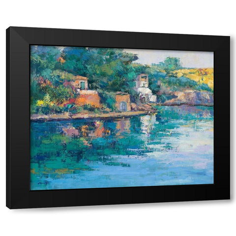 Tuerkis Beach Pueblo Black Modern Wood Framed Art Print with Double Matting by Camargo, Jesus P.