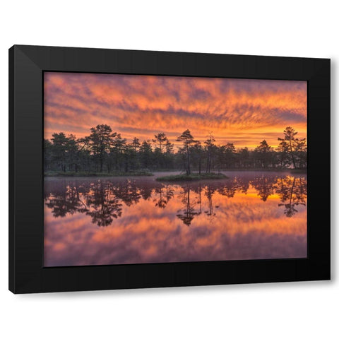 Dawn Black Modern Wood Framed Art Print by Strand, Hans