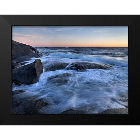Skagerack Coast Black Modern Wood Framed Art Print by Strand, Hans