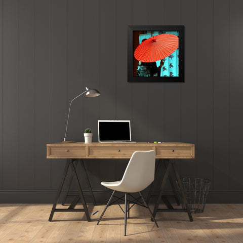 Mystic Woman Black Modern Wood Framed Art Print by Weber, Matthias