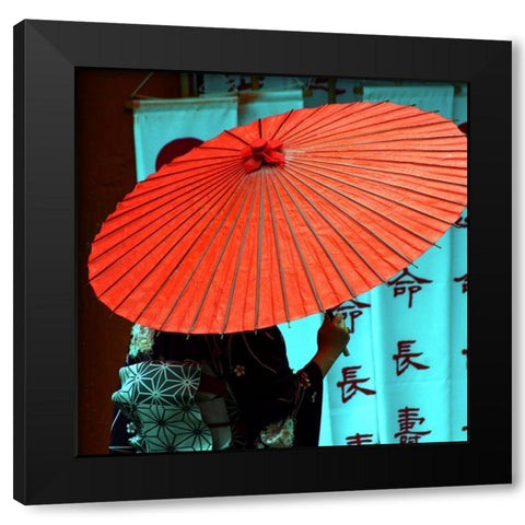 Mystic Woman Black Modern Wood Framed Art Print with Double Matting by Weber, Matthias