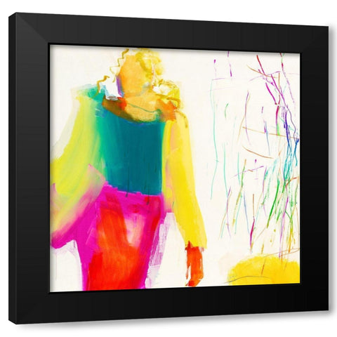 Lichtspiel Black Modern Wood Framed Art Print with Double Matting by Schafer, Jenny