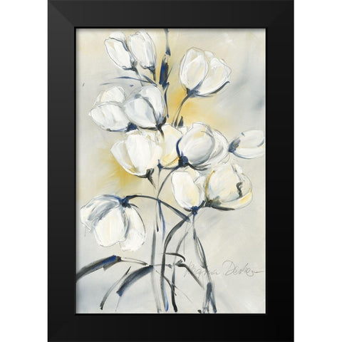 weisse Tulpen I Black Modern Wood Framed Art Print by Decker, Regina
