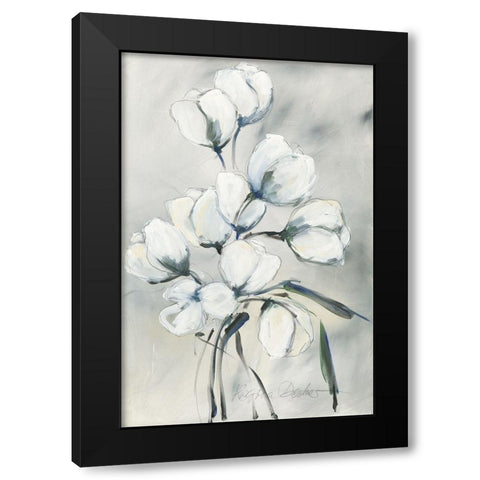 weisse Tulpen II Black Modern Wood Framed Art Print with Double Matting by Decker, Regina