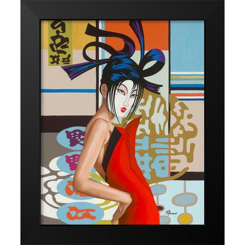 Miko Black Modern Wood Framed Art Print by Bernard, Anne