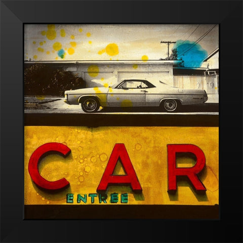 Car-Entree Black Modern Wood Framed Art Print by Olukman, Ayline