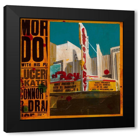 El Rey Black Modern Wood Framed Art Print by Olukman, Ayline