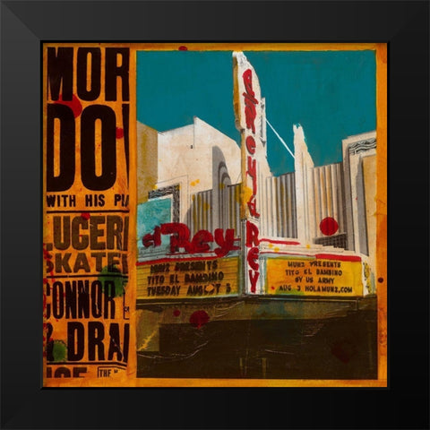 El Rey Black Modern Wood Framed Art Print by Olukman, Ayline