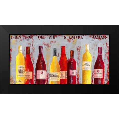 Selection de ma cave Black Modern Wood Framed Art Print by Persillon, Francoise