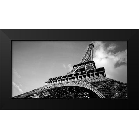Eiffel Turm III Black Modern Wood Framed Art Print by Seidel, Leo