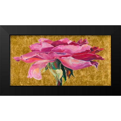 Hingebungsvolle warme Liebe Black Modern Wood Framed Art Print by Konya, eva