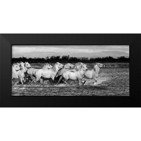 Enjoying the Sea Black Modern Wood Framed Art Print by Llovet, Jorge