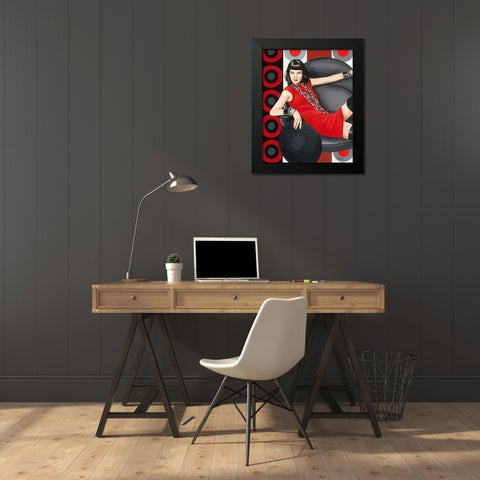 Femme 7 Black Modern Wood Framed Art Print by Bernard, Anne