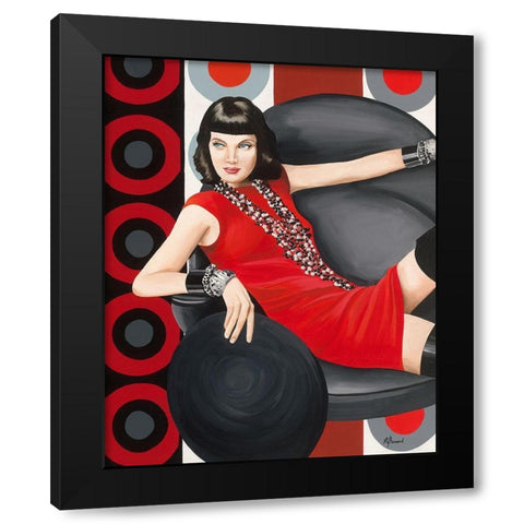 Femme 7 Black Modern Wood Framed Art Print with Double Matting by Bernard, Anne