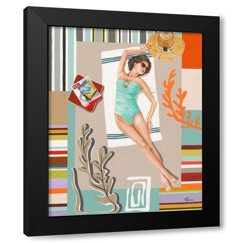Femme 14 Black Modern Wood Framed Art Print by Bernard, Anne