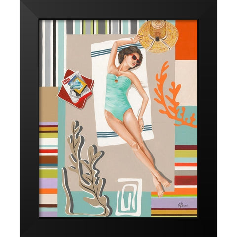 Femme 14 Black Modern Wood Framed Art Print by Bernard, Anne