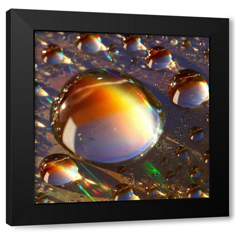 Rainbow Spectrum Black Modern Wood Framed Art Print with Double Matting by Seidel, Lily Andrea