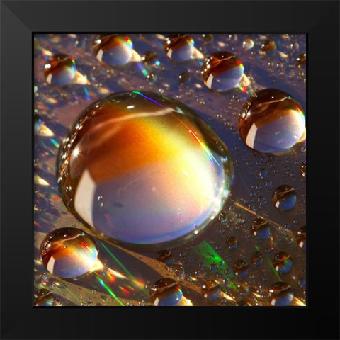 Rainbow Spectrum Black Modern Wood Framed Art Print by Seidel, Lily Andrea