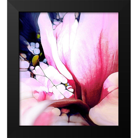 Magnolie Black Modern Wood Framed Art Print by Schmidt, Renate M.