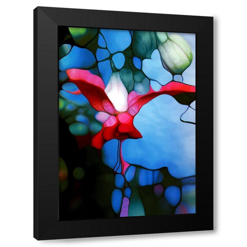 Blutenzauber Black Modern Wood Framed Art Print by Schmidt, Renate M.