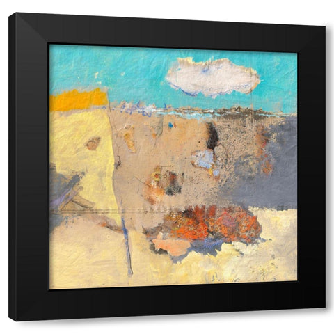 Beach Black Modern Wood Framed Art Print by Groenhart, Jan