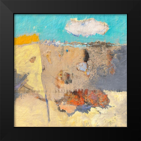 Beach Black Modern Wood Framed Art Print by Groenhart, Jan
