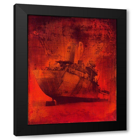 Malika II Black Modern Wood Framed Art Print with Double Matting by Streicher, Tibo