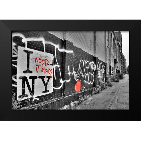 I Need it More NY Black Modern Wood Framed Art Print by Terrible, Aurelien