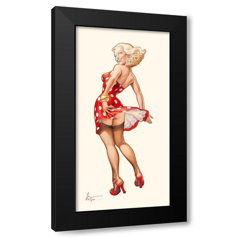 Blonde dans le vent Black Modern Wood Framed Art Print by Hitte, Patrick
