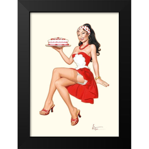 Charlotte Black Modern Wood Framed Art Print by Hitte, Patrick