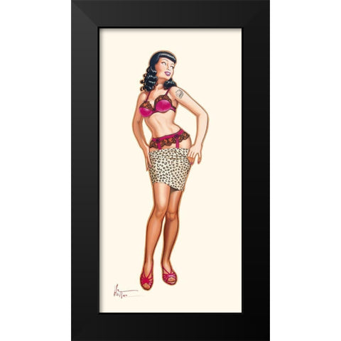Betty Rex Black Modern Wood Framed Art Print by Hitte, Patrick