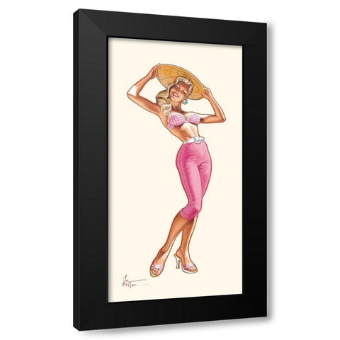 Rose soleil Black Modern Wood Framed Art Print by Hitte, Patrick