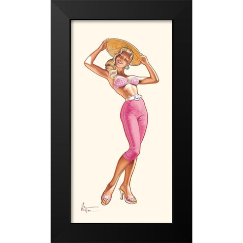Rose soleil Black Modern Wood Framed Art Print by Hitte, Patrick