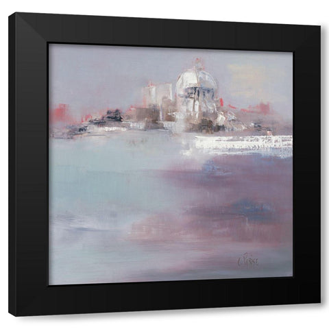 Venise II Black Modern Wood Framed Art Print with Double Matting by Parise, Chantal