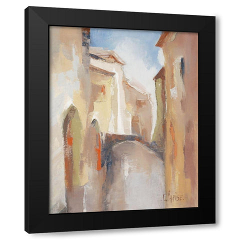 Venise I Black Modern Wood Framed Art Print with Double Matting by Parise, Chantal