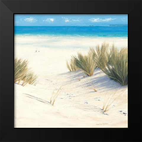 Footprints in the Sand Black Modern Wood Framed Art Print by Atkinson, Caroline