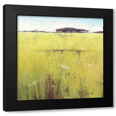 Fields and Hedgerows Black Modern Wood Framed Art Print by Atkinson, Caroline
