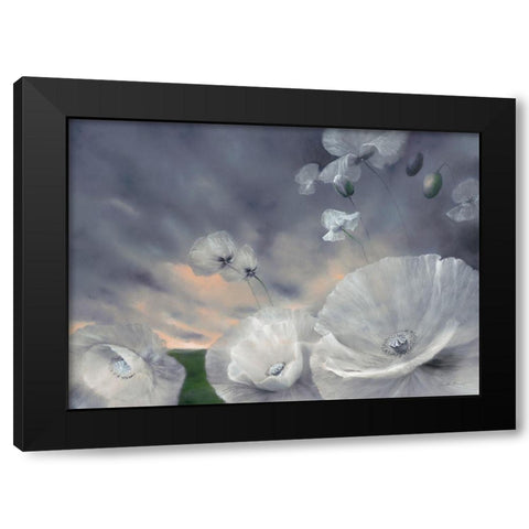Fluchtig Black Modern Wood Framed Art Print with Double Matting by Schmucker, Annette
