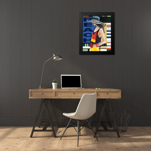 Femme 9 Black Modern Wood Framed Art Print by Bernard, Anne