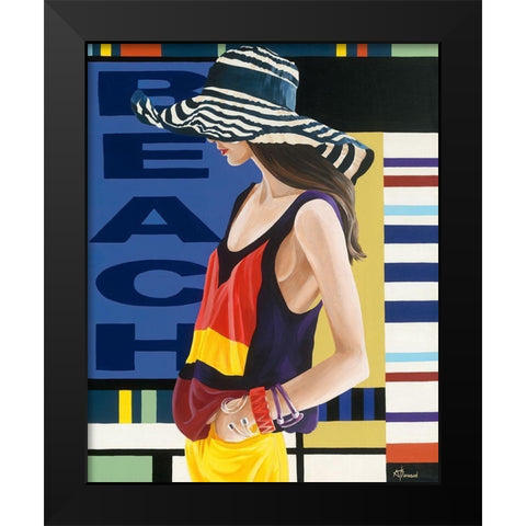 Femme 9 Black Modern Wood Framed Art Print by Bernard, Anne