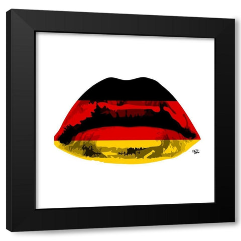 German Kiss Black Modern Wood Framed Art Print by Paslier, Morgan