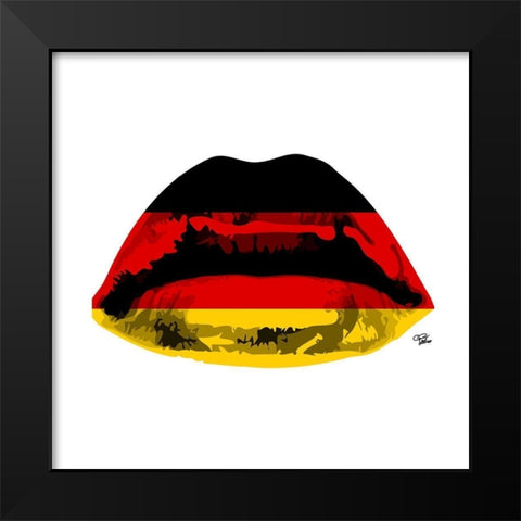 German Kiss Black Modern Wood Framed Art Print by Paslier, Morgan