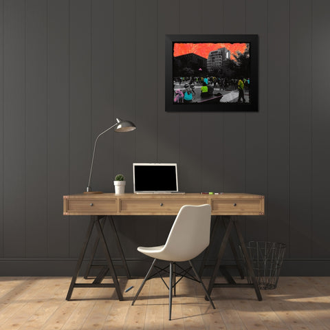 Dogy Style Black Modern Wood Framed Art Print by Simonutti, Riccardo